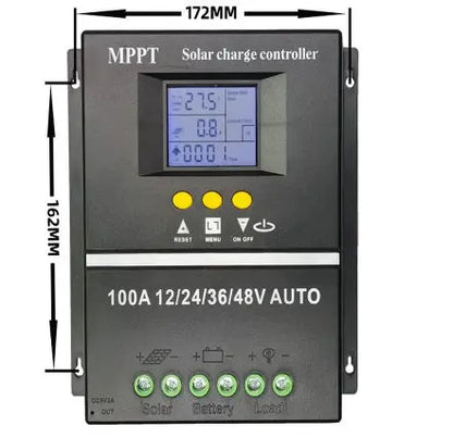 Controler solar, MPPT,12V/24V/36V/48V, 100A, display LCD, 7 moduri de functionare