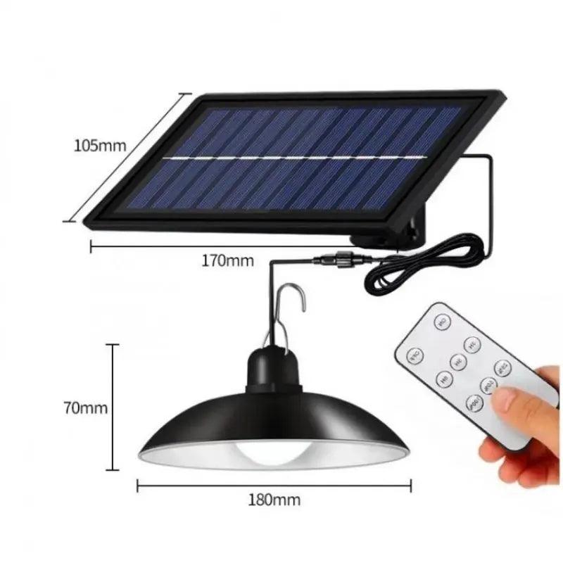 Lampa solara suspendata, cu telecomanda, 90 Lm/W - eSeller.ro - Inovăm pentru confortul tău