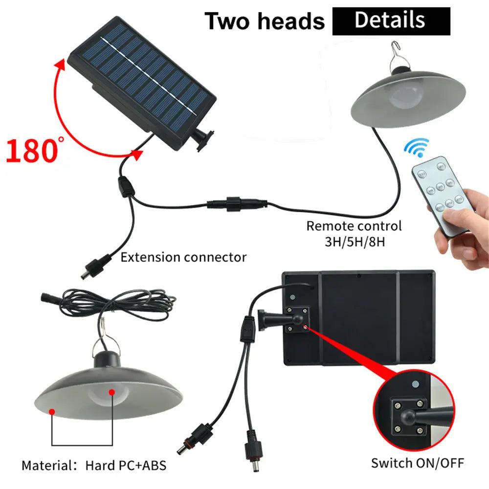 Lampa solara suspendata, cu telecomanda, 90 Lm/W - eSeller.ro - Inovăm pentru confortul tău