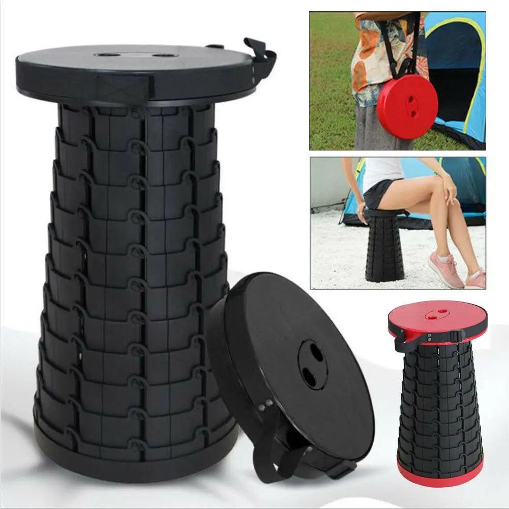 Scaun rotund portabil, retractabil, extensibil cu pliere telescopica pentru camping - eSeller.ro - Inovăm pentru confortul tău