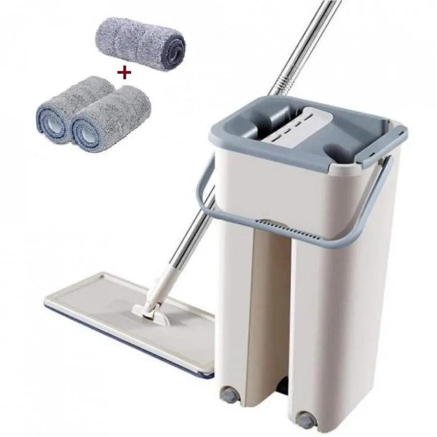 Mop profesional cu doua cuve de spalare si uscare + 2 rezerve cadou - eSeller.ro - Inovăm pentru confortul tău