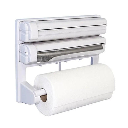 Dispenser triplu de bucatarie pentru hartie, folie aluminiu si folie stretch - eSeller.ro - Inovăm pentru confortul tău