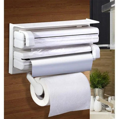 Dispenser triplu de bucatarie pentru hartie, folie aluminiu si folie stretch - eSeller.ro - Inovăm pentru confortul tău