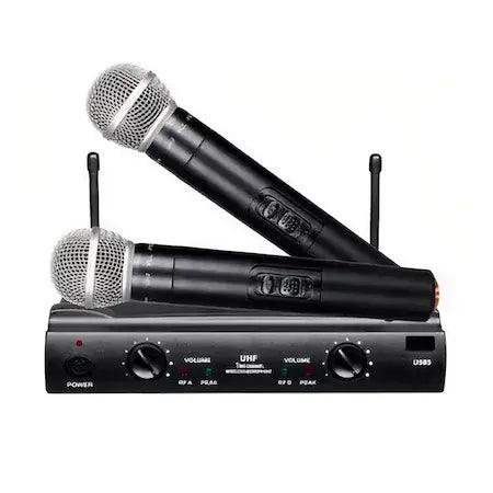 Sistem Audio Profesional 2 Microfoane Wireless Shure UHF SM58-1, Valiza Transport, Jack de 6.3mm, Adaptor Alimentare 220V, 2 Baterii de 9V, Raza Operare 100m - eSeller.ro - Inovăm pentru confortul tău