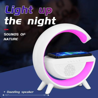 Lampă cu Difuzor Bluetooth, Radio FM, 6 Moduri de Iluminare RGB Sincronizate cu Muzică