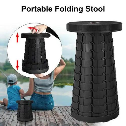 Scaun rotund portabil, retractabil, extensibil cu pliere telescopica pentru camping - eSeller.ro - Inovăm pentru confortul tău